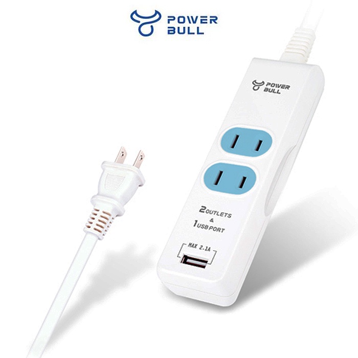 【含稅 促銷】POWER BULL動力公牛 PB-20U-1 USB 2插2P 電源延長線 1米 1M 聖岡 Dr.AV