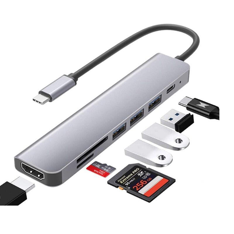 Usb 3.1 Type-C 轉 HDMI 兼容適配器 4K Thunderbolt 3 USB C 集線器 Usb3.