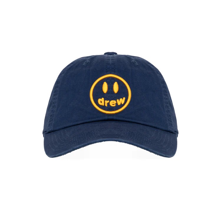 【Colafish】Drew House mascot dad hat "navy" 經典 笑臉 深藍色 老帽 熱銷款