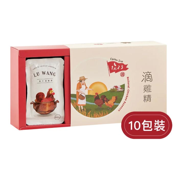 陸旺 養生滴雞精 60ml *10包(禮盒裝附紙袋)【麗兒采家】