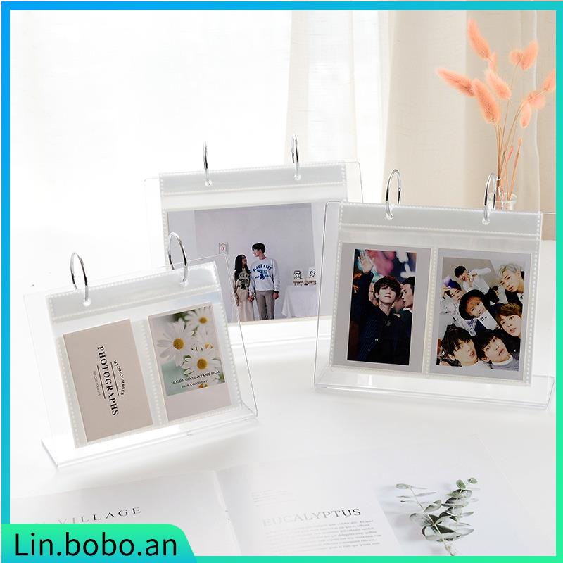 Colorful 3Size Acrylic Kpop Lomo Card Pocket with Stand Tran