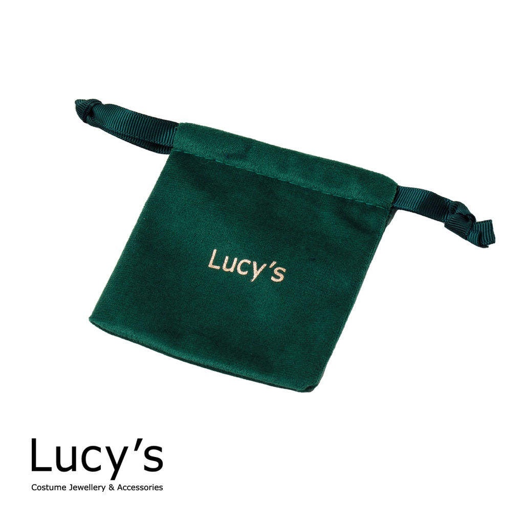 Lucy's 絨布束口袋 (綠)