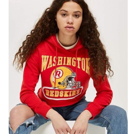 現貨🇺🇸 TOPSHOP NFL 短板帽T WASHINGTON REDSKINS cropped hoodie