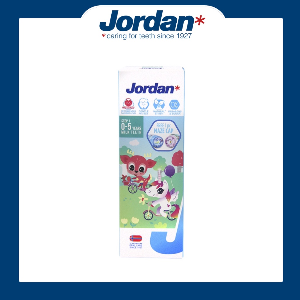 Jordan 清新水果味兒童牙膏0-5歲 含氟 成分天然 不含化學起泡劑 不含糖 北歐品質 適齡牙膏 寶寶牙膏 媽媽好神