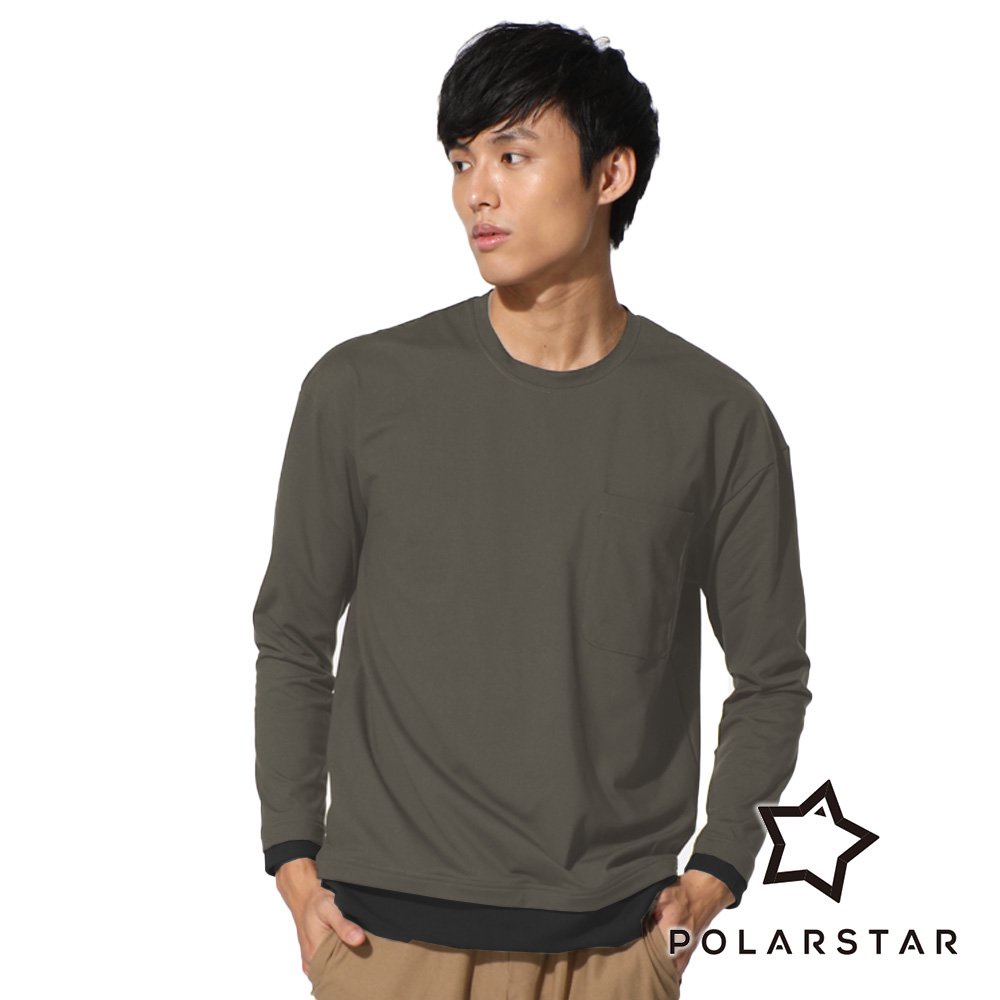 【PolarStar】中性彈性保暖長袖上衣『暗灰』P22919