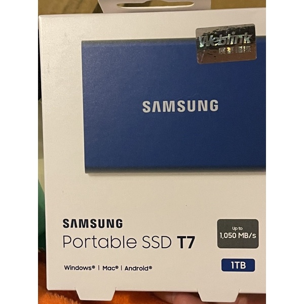 SAMSUNG三星 T7 1TB 移動固態硬碟 靛青藍
