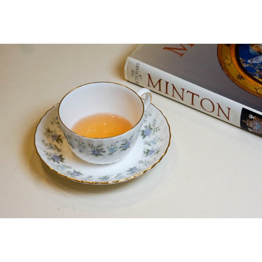 【Sunshine Antiques】Minton - Alpine Spring 英國骨瓷 茶杯 糖碗 牛奶壺 蛋糕盤