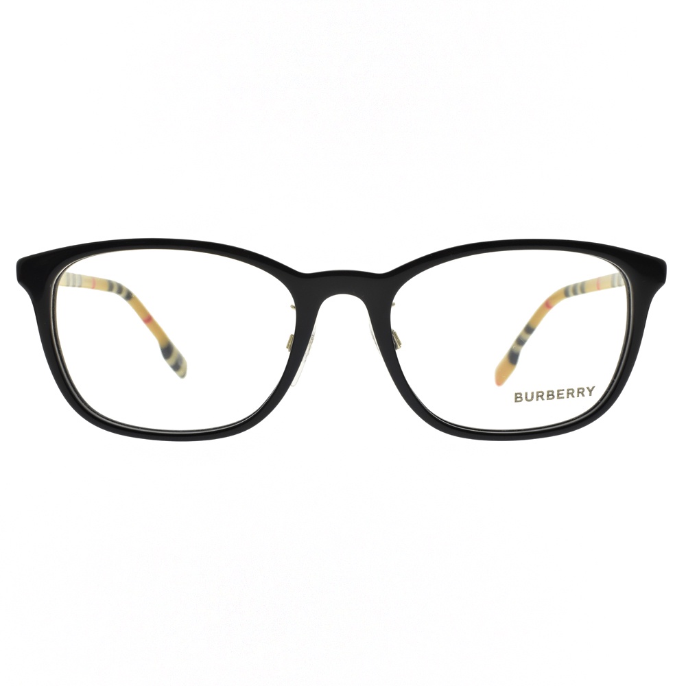 BURBERRY 光學眼鏡 B2371D 3853 經典格紋細臂方框 眼鏡框 - 金橘眼鏡
