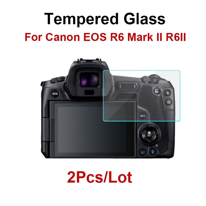 2pcs 鋼化玻璃適用於佳能 R6 II EOS R6 Mark II R6II Markii 相機屏幕保護膜高清透明液