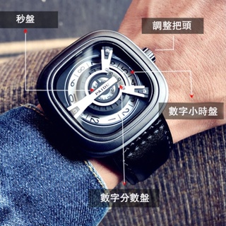 Image of thu nhỏ 【未來科技】  手錶 休閒石英錶 情侶手錶 個性手錶 新概念黑科技手錶 方形大錶盤 男女通用 #2