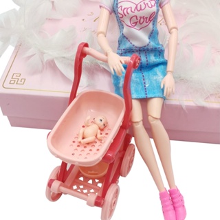 ☃迷你小娃娃☃現貨 懷孕的 芭比 娃娃生寶寶大肚子孕婦兒童女孩 玩具 套裝早教啟蒙 玩具