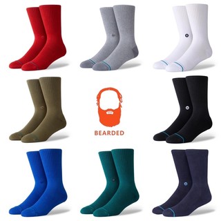 【 🇺🇸大鬍子美國襪子選品 】STANCE - ICON CREW SOCKS經典純色系列街頭休閒長襪