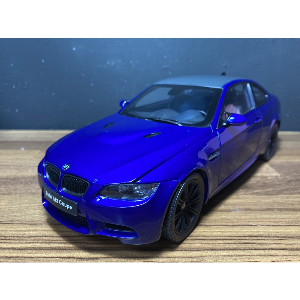 【收藏模人】Kyosho BMW M3 Coupe E92 再版 寶藍色 福利品 1:18 1/18