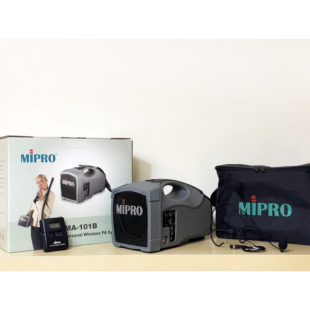 【出售二手】MIPRO 嘉強電子 MIPRO MA-101B 充電式肩掛式無線喊話器 (耳掛麥克風組) 9成新