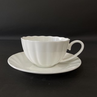 有發票/東昇瓷器餐具=白直紋骨瓷咖啡杯