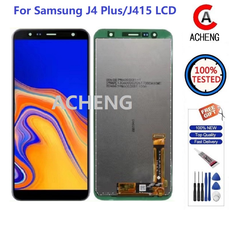 Acheng 原裝 6.0'' LCD 適用於三星 Galaxy J4+ 2018 J4 Plus J415 J415F