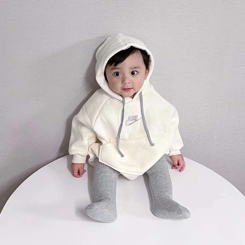 𝐓𝐨𝐚𝐬𝐭 𝐁𝐚𝐛𝐲 𝐊𝐢𝐝【預購】韓國童裝冬季刷毛新款翻玩系列運動風寶寶包屁衣帽T