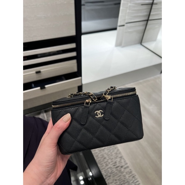 （已售）正品 香奈兒Chanel 荔枝金長盒子 vanity case