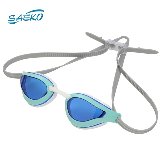 【SAEKO】三鐵運動款成人泳鏡 蛙鏡 廣角抗UV防霧 大鏡框 S68