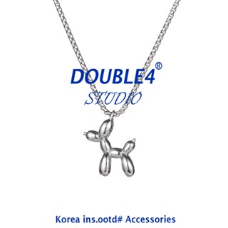 《現貨 》韓國代購 KR 氣球狗項鍊 INS 韓系穿搭 手鍊 男 鋼手鍊 鈦鋼 DOUBLE4【C37】