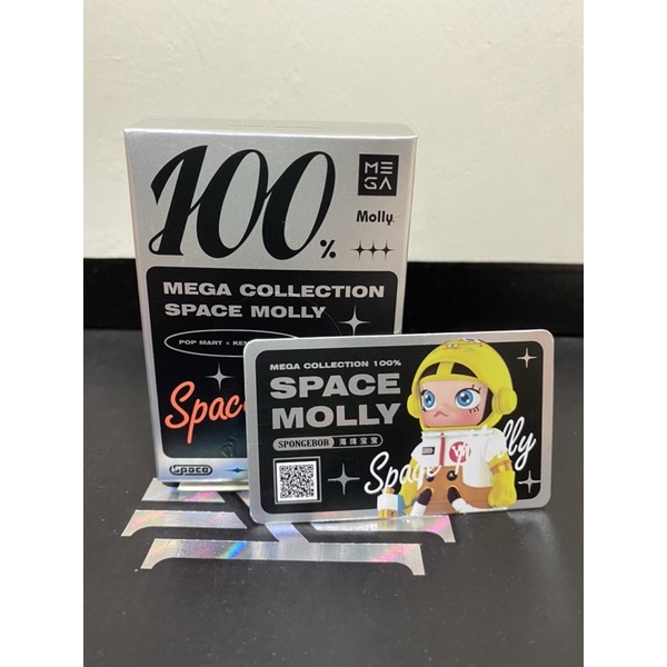 全新 泡泡瑪特 popmart MOLLY MEGA珍藏 SPACE molly 100% 系列 海綿寶寶