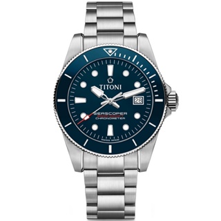 TITONI 梅花錶 海洋探索 SEASCOPER 300 陶瓷錶圈 潛水機械腕錶 (83300S-BE-705)