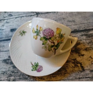 約1960s 皇家哥本哈根 Royal Copenhagen 瓷器 B&G廠/手繪 花卉 金邊/咖啡杯盤組/Rare