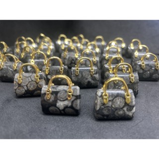 D8037天然泰國龍宮舍利原礦 老料 黑金剛舍利 滿舍利花 龍宮舍利 手提包 迷你包包 墜飾 掛飾 擺件