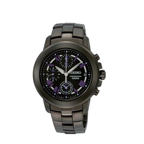 SEIKO 精工 Criteria 紫夜星光潮流時尚腕錶-紫色-36mm(7T92-0LD0SD) SK014