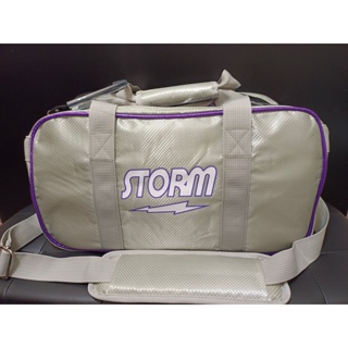 【薆力正品】Storm 風暴 LOGO 銀紫 保齡球 球袋 保齡球收納袋 雙球袋 保齡球用品