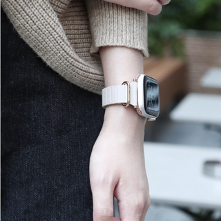 女款磁吸錶帶 適用於 Apple Watch ultra 8 7 6 5 SE 真皮錶帶 41mm 45mm 49mm
