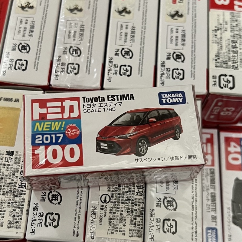 Tomica no.100 Toyota estima 新車貼 全新