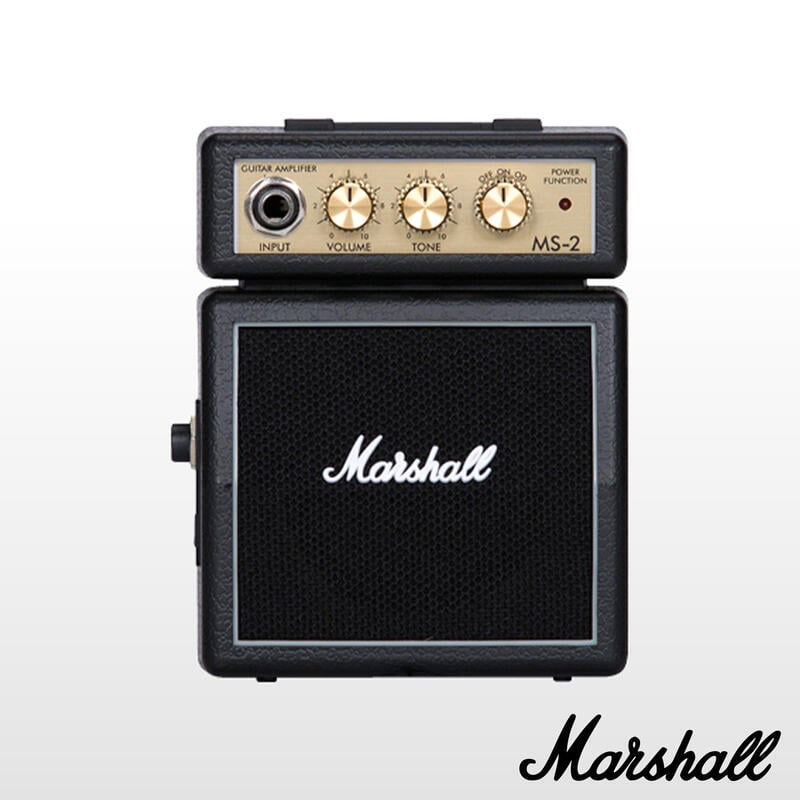 Marshall MS-2 電吉他 1瓦 音箱 迷你音箱 黑色【又昇樂器.音響】