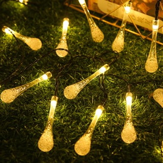 ⚡附發票⚡太陽能水滴燈串 太陽能串燈 戶外防水聖誕燈 太陽能LED燈 酒吧陽臺花園裝飾燈 氣氛燈 庭院燈 花園燈