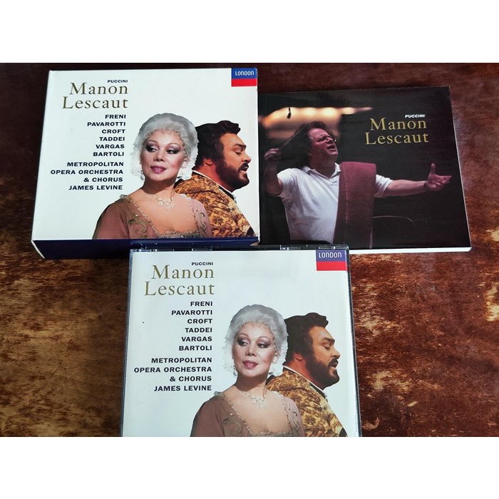 Levine 李汶 Freni Pavarotti Puccini Manon Lescaut 2CD DECCA