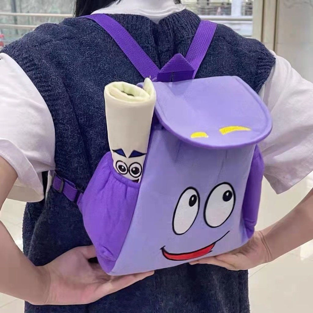現-貨【在台出貨】美國動畫愛探險的朵拉雙肩書包Dora地圖小背包可愛女孩幼兒園禮物