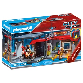 playmobil 摩比人積木 City Action 帶著走消防局 PM71193