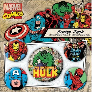 【漫威】漫威英雄漫畫風主題徽章組(浩克)/Marvel /Hulk
