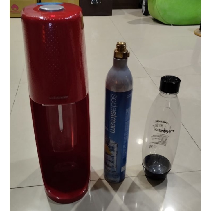 （二手商品）Sodastream SPIRIT 自動扣瓶氣泡水機 -紅