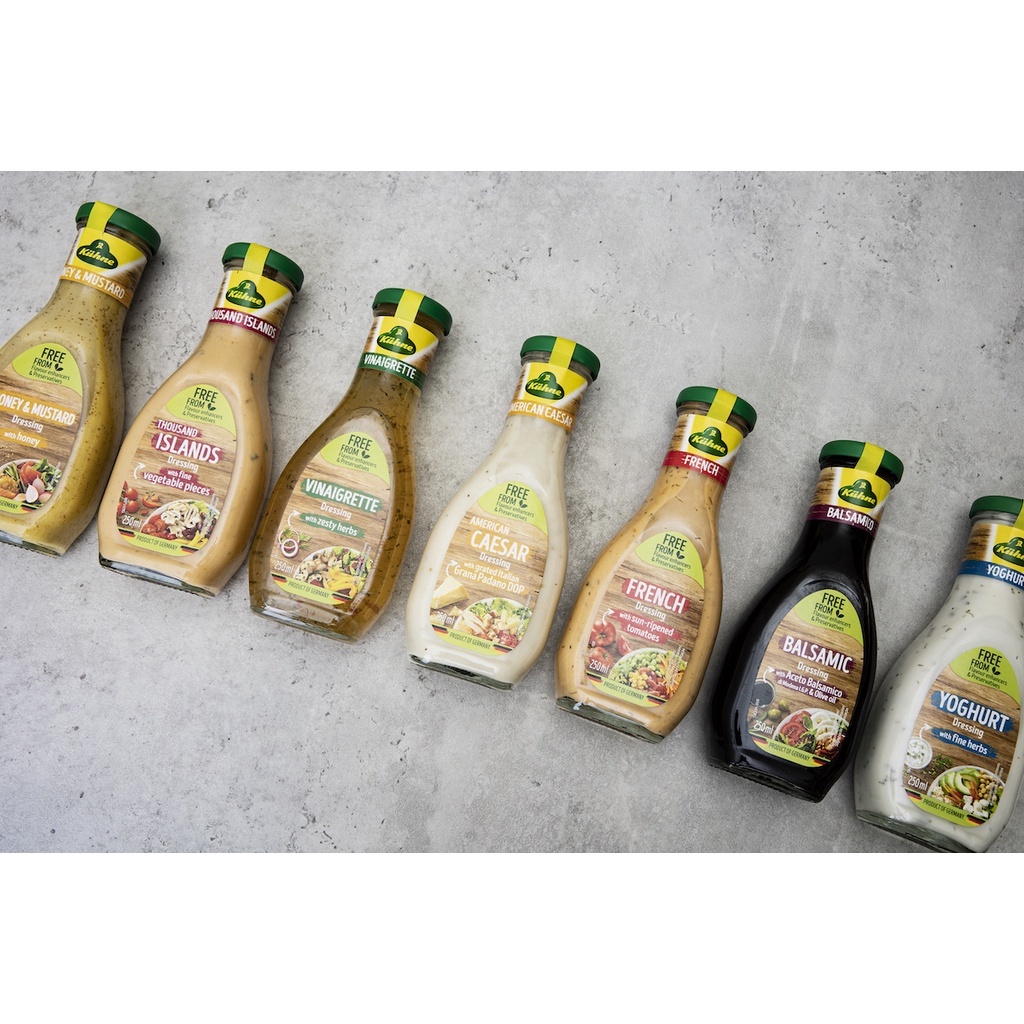 促銷特價！德國｜低脂低碳水！各式沙拉醬（250ml）｜香草沙拉醬＆葡萄醋沙拉醬 凱薩醬 千島醬 優格醬 蜂蜜芥末醬