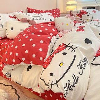 兒童床包 Hello Kitty床包組 100%純棉 迪士尼 卡通床包 單人雙人加大 四件組 床單被套 床罩 床套