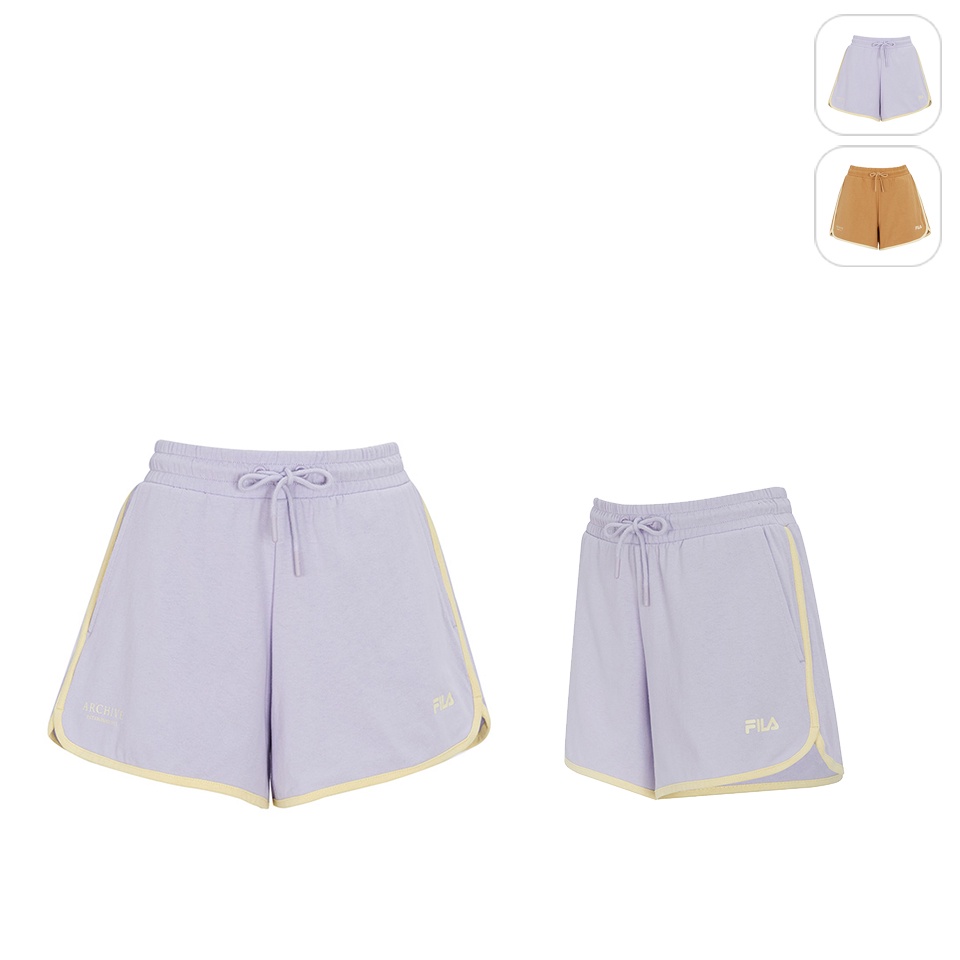 【FILA】女性 針織短褲-淺紫 5SHW-1210-PL