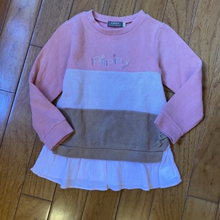PIPPY ITALIAN 義大利專櫃童裝品牌 粉色拼接針織上衣 120 秋冬裝