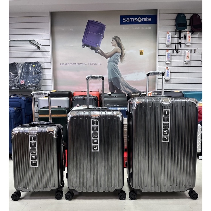 Cougar 美洲豹 髮絲紋鐵灰色 行李箱ABS+PC、鋁合金拉桿、TSA海關鎖、專利萬向減震輪 20吋、25吋、29吋