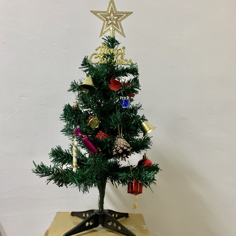 DIY 桌上型聖誕樹 50cm  (含燈串及飾品)