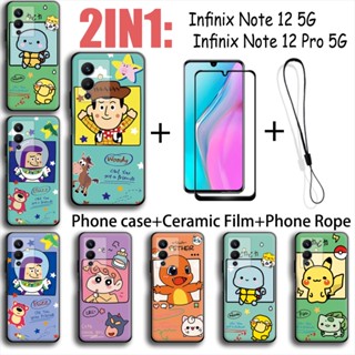 2 合 1 Infinix Note 12 5G Infinix Note 12 Pro 5G 手機殼帶鋼化玻璃陶瓷膜屏