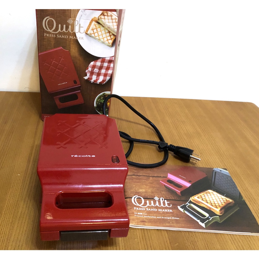 日本麗克特 recolte RPS-1 Quilt 甜心紅 格子三明治機