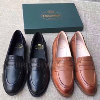 免運費 歐美 牛皮真皮 百搭仿舊雕花套腳樂福鞋/便鞋 35-39 《BRITISH WAVE》