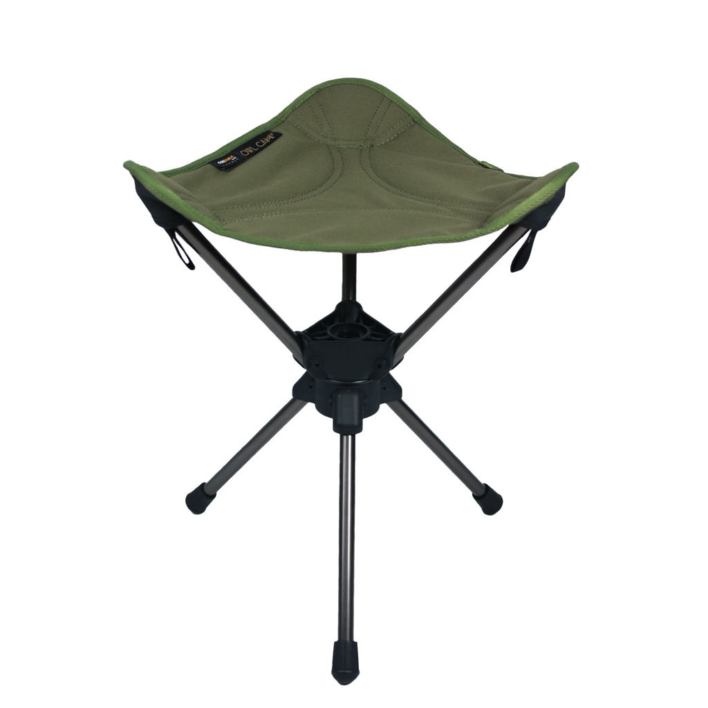 【OWL Camp】綠色三腳旋轉椅 露營椅 折疊椅 摺疊椅 小凳 登山椅 露營凳 釣魚椅 烤肉椅 腳托