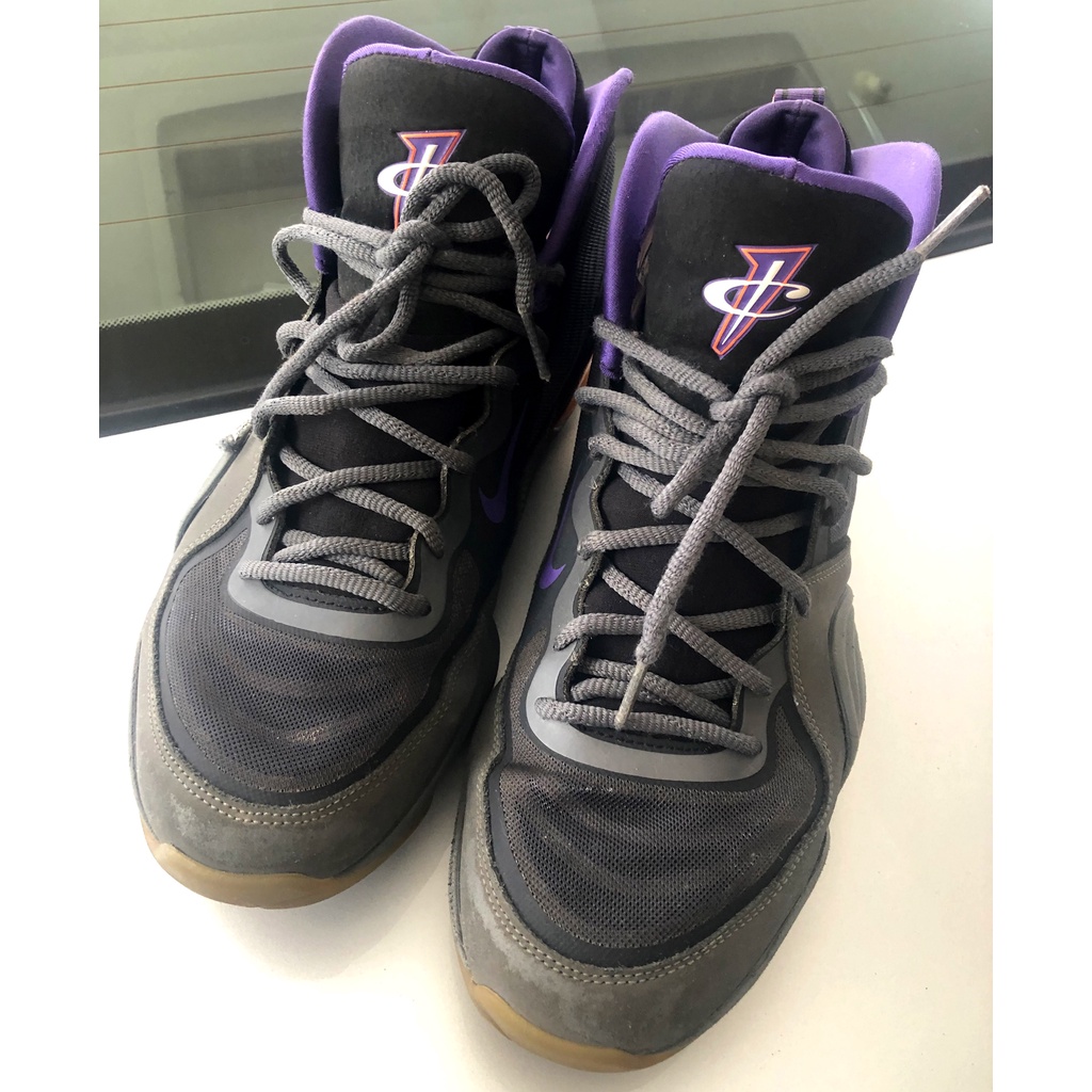 二手鞋特價 Nike Air Penny V5 哈德威5代 籃球鞋 運動鞋 US11 漸層 果凍底 灰紫橘